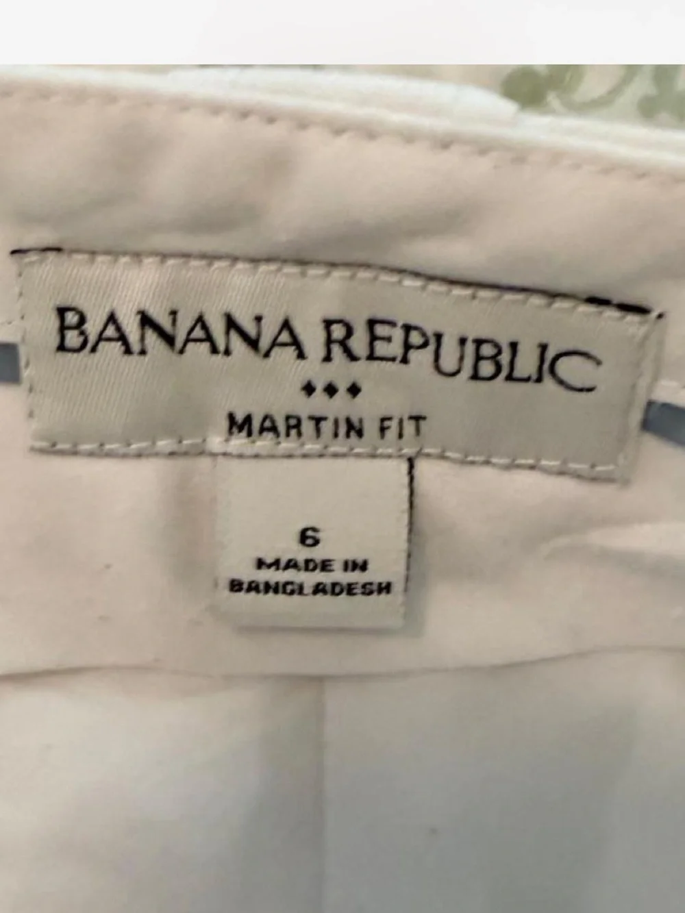Banana Republic Cream Martin Fit Pants